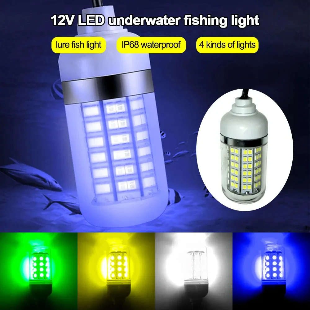 Fishing Boat Navigation Light - 12V Underwater Lamp 15W 108 LEDs