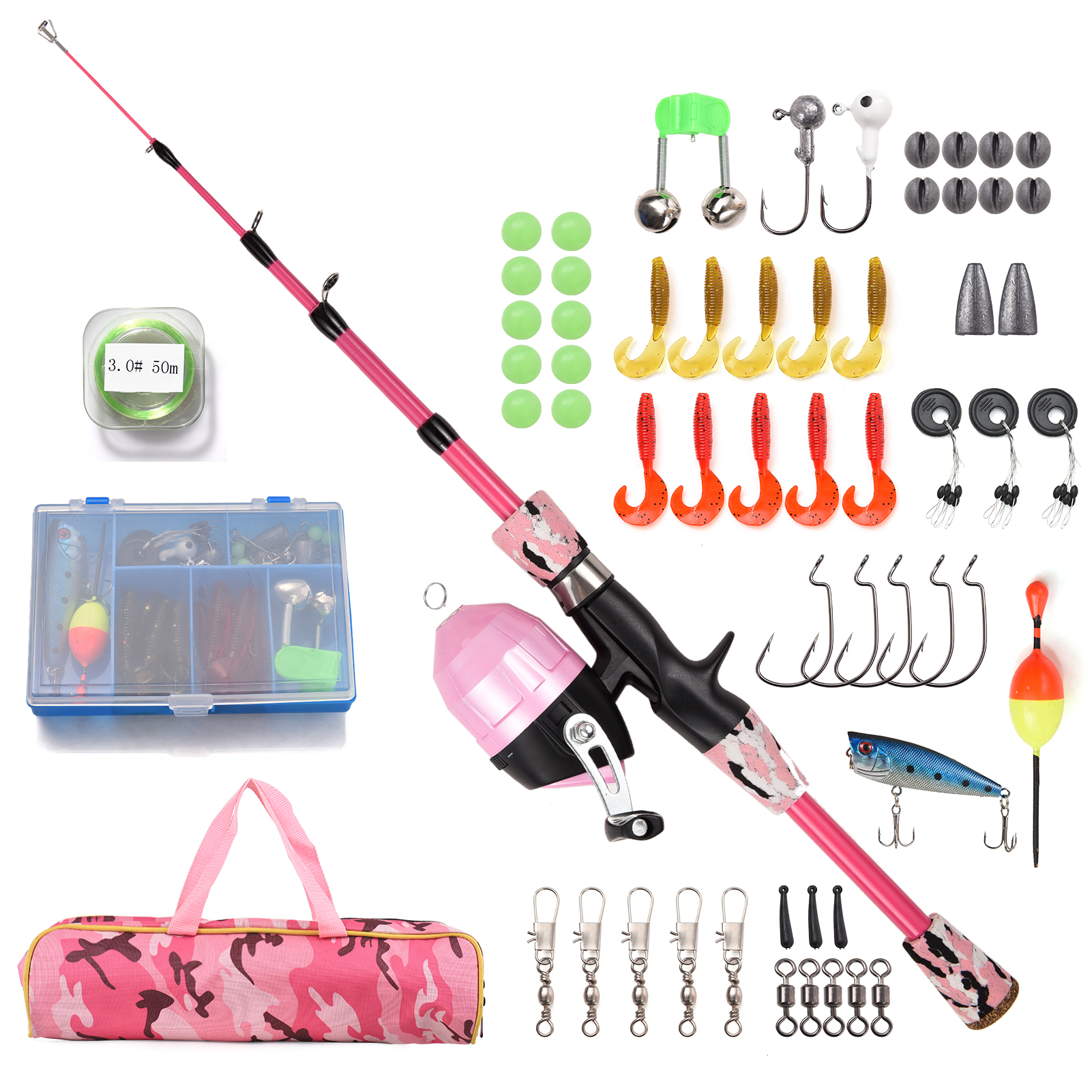 Fishing Boat Aluminum - Kids Fishing Rod and Reel Combo
