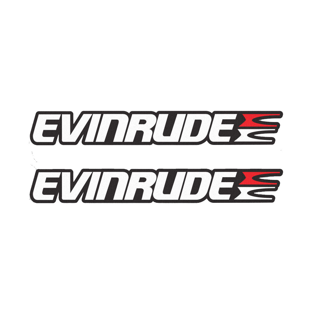 Fishing Boat Outboard Motor - 2pcs for Evinrude sticker decal vinyl