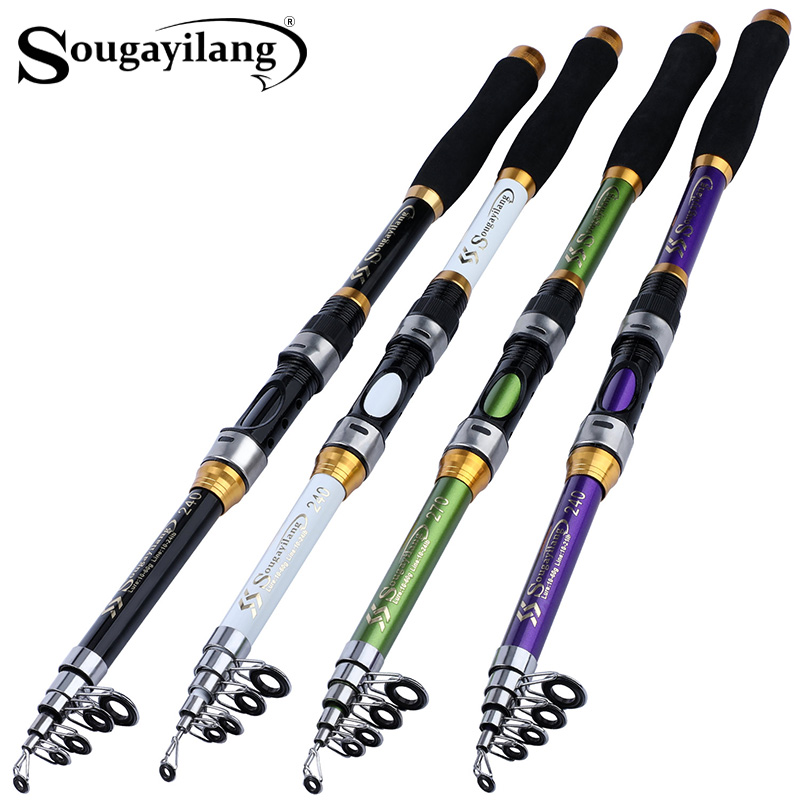 Fishing Boat Fiberglass - Sougayilang 4 Colors Telescopic Fishing Rod