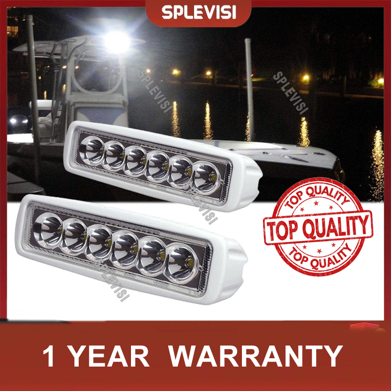 Fishing Boat Navigation Light - 2pcs 12V 6 LED Deck Marine