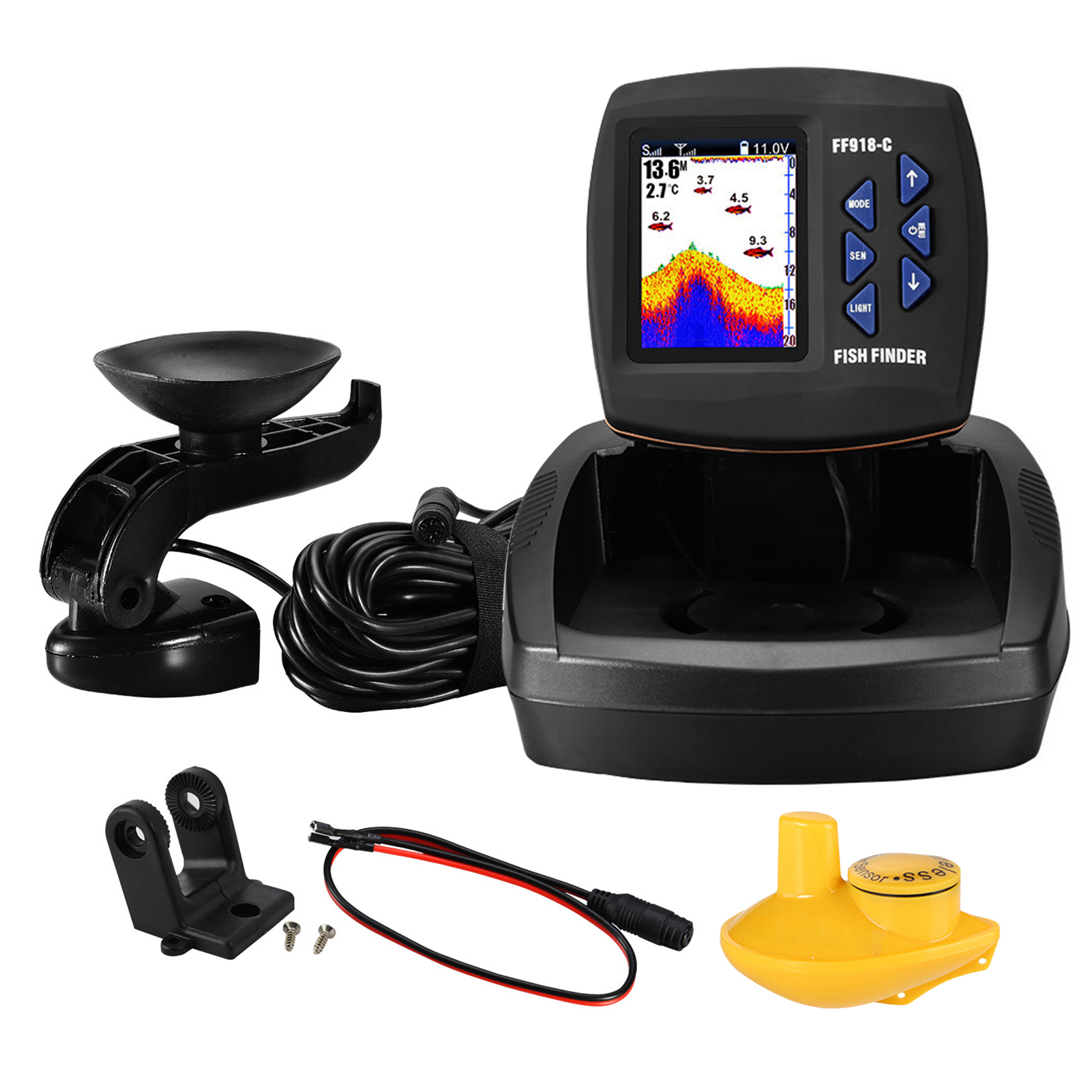 Fishing Boat Depth Finder - Fish Finder Wireless Sonar Sensor Fishing