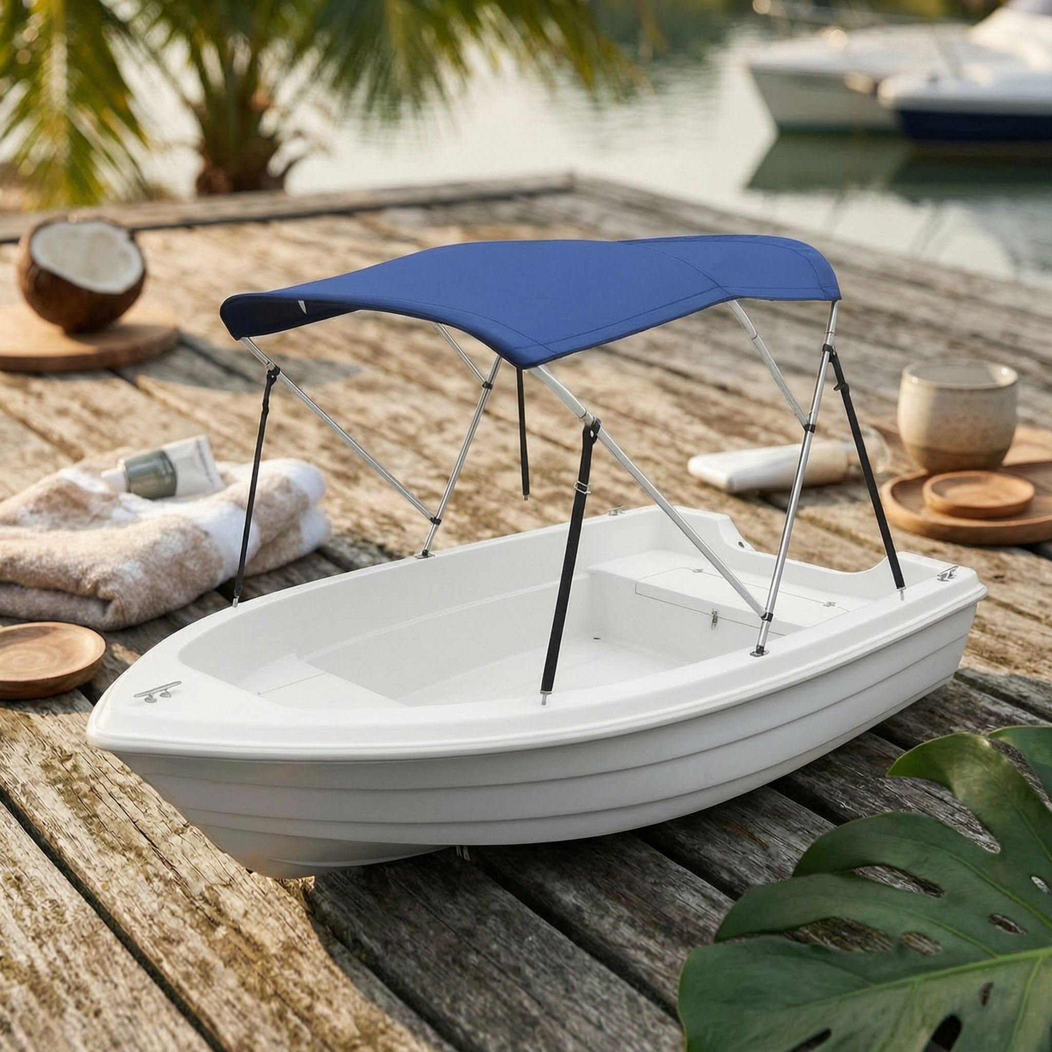 Fishing Boat Cover - Bimini Top Universal Boat Canopy with