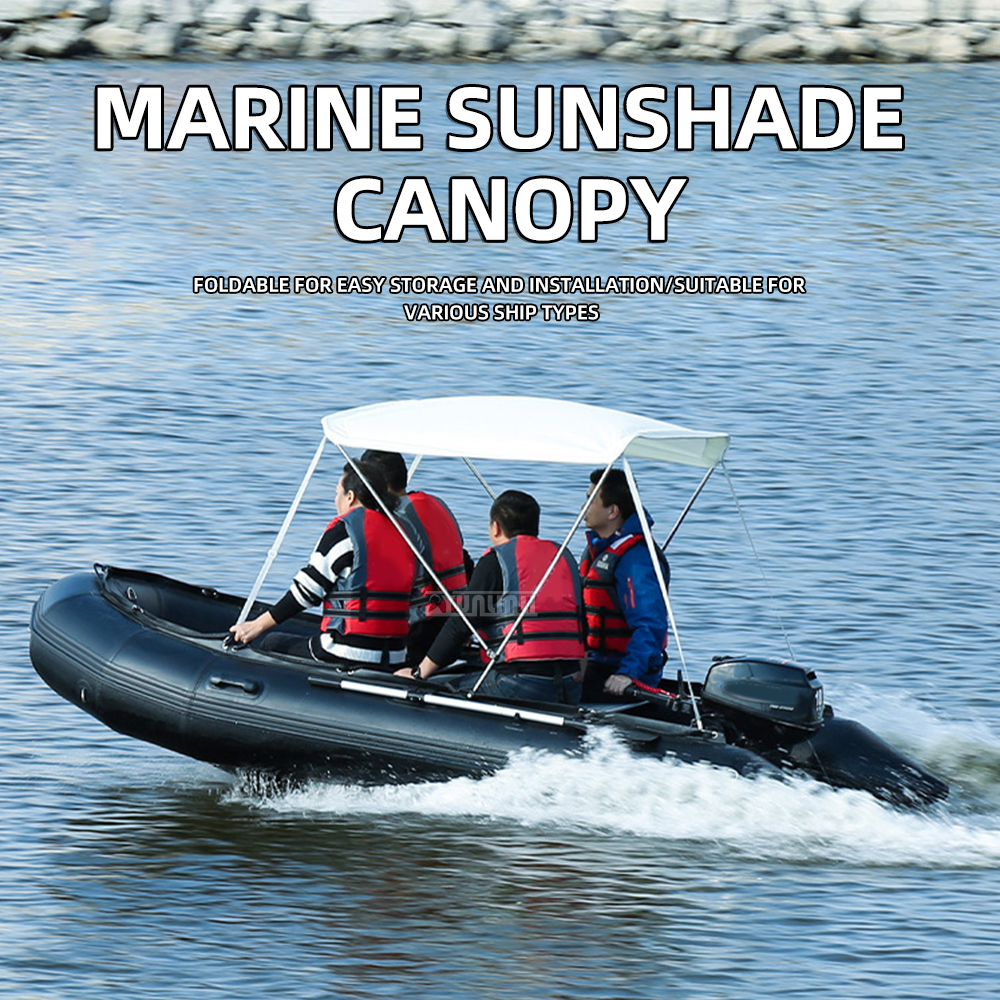 Fishing Boat Cover - Inflatable Boat Sun Shade Canopy, Speedboat