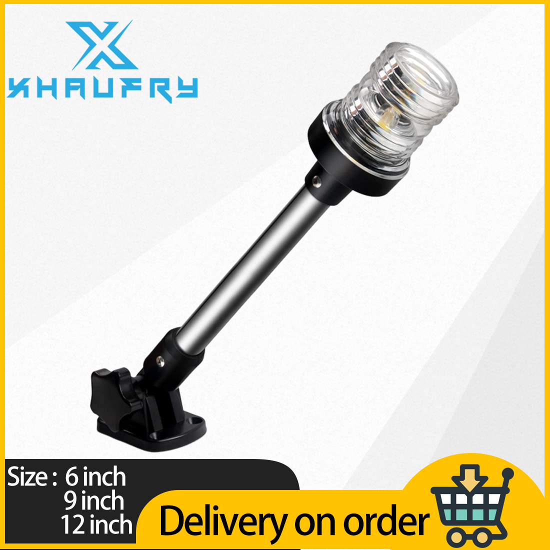 Fishing Boat Navigation Light - 360 Degree White LED Fold Down