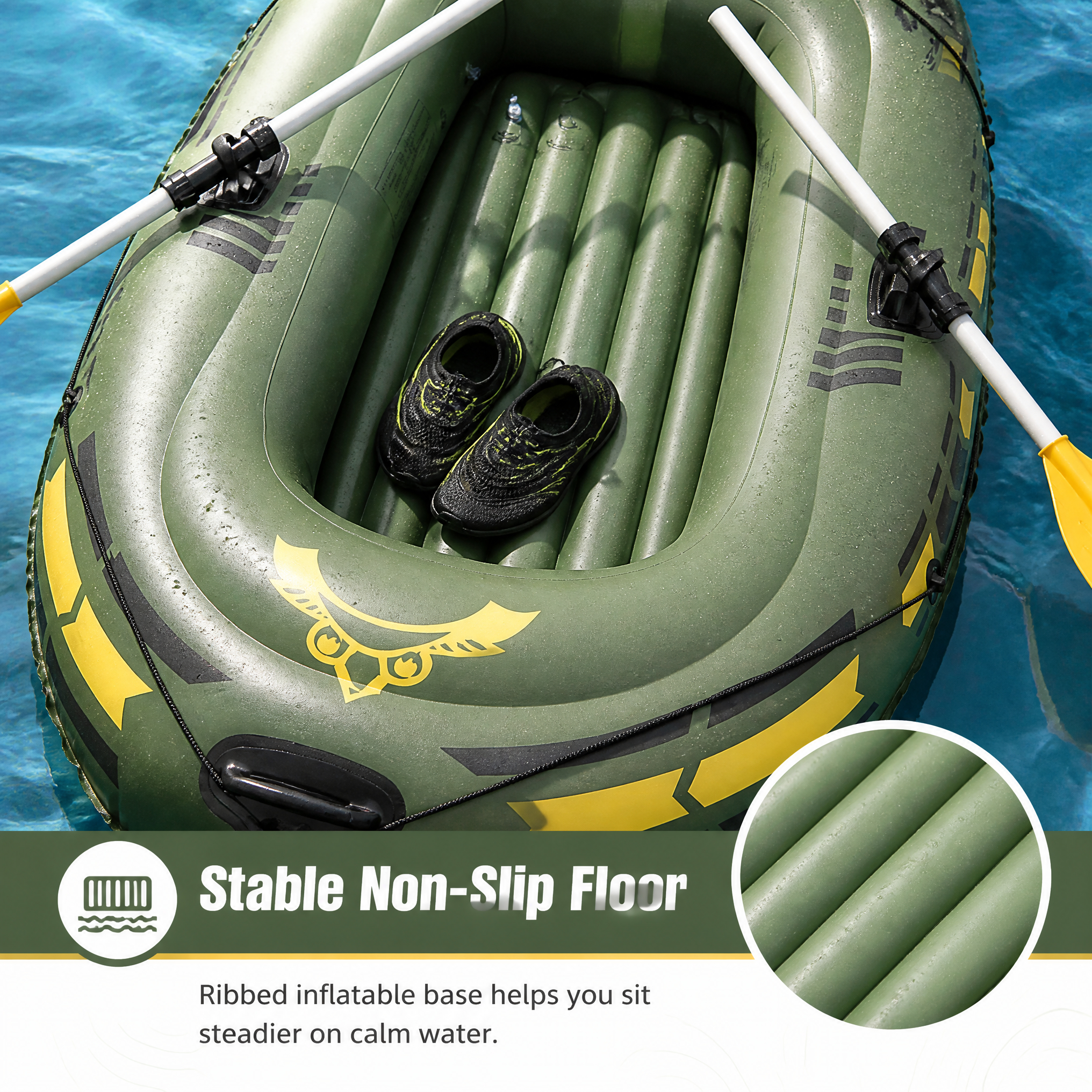 2 Person Inflatable Kayak Thic - Fishing Boat Paddle review and price