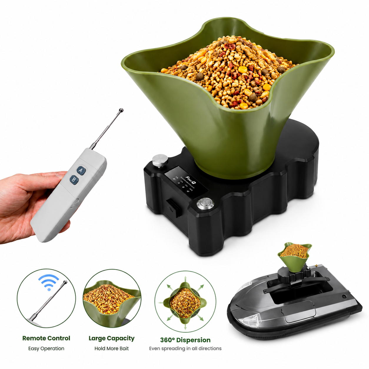 Remote Bait Spreader for RC Fi - Fishing Boat Oar review and price