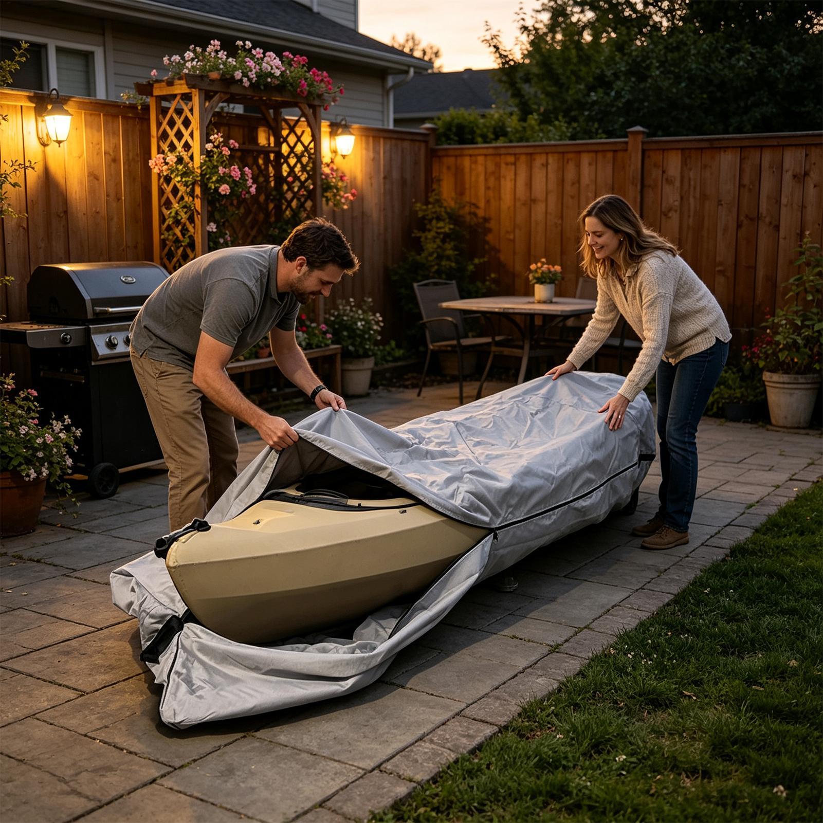 Kayak Covers For Outdoor Stora - Fishing Boat Cover review and price