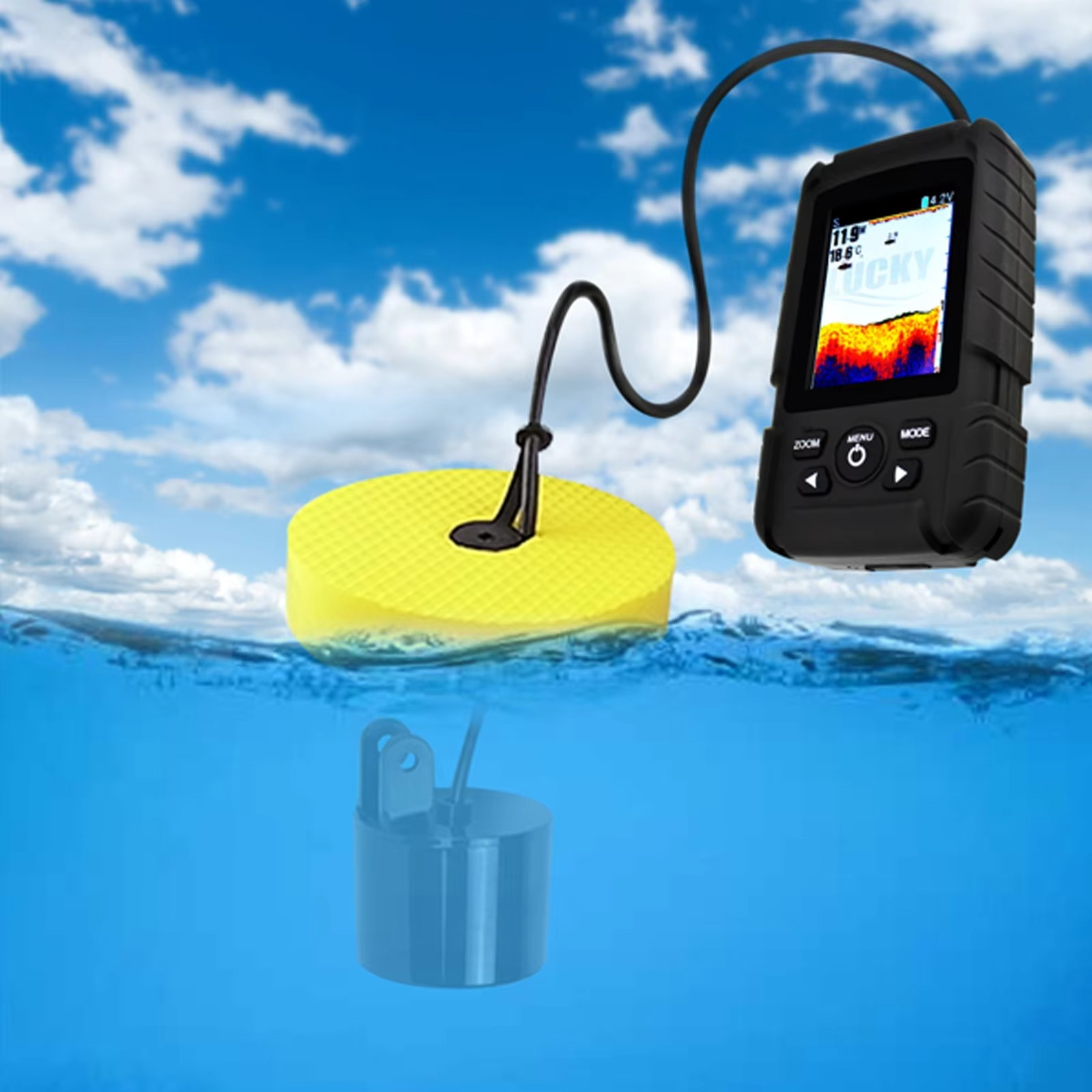 2-in-1 Wireless & Wired Fish F - Fishing Boat Depth Finder review and price