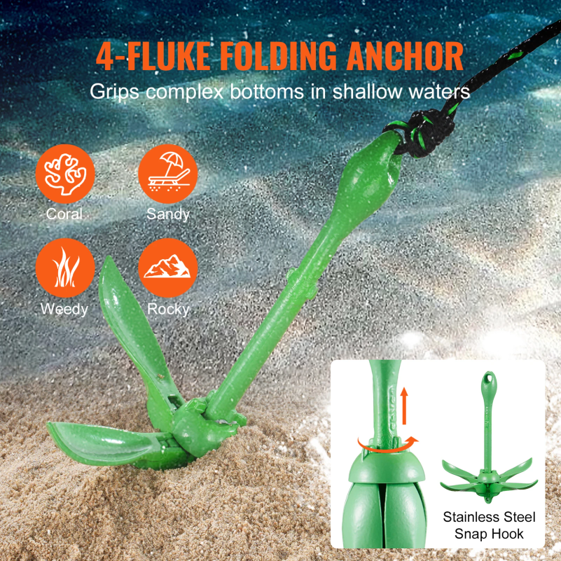 Kayak Anchor Kit 3.5 lb Paddle - Fishing Boat Anchor review and price