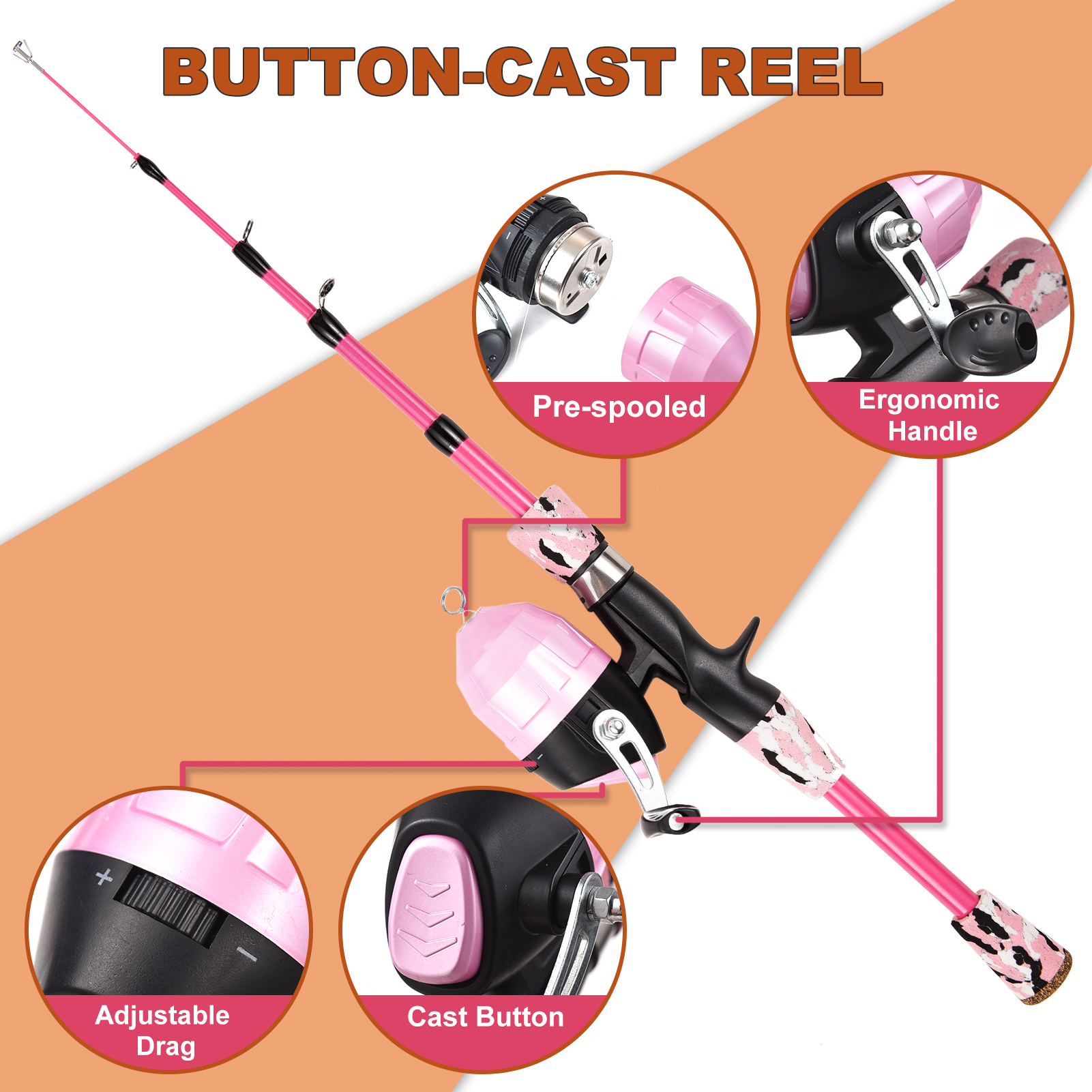 Kids Fishing Rod and Reel Comb - Fishing Boat Aluminum review and price