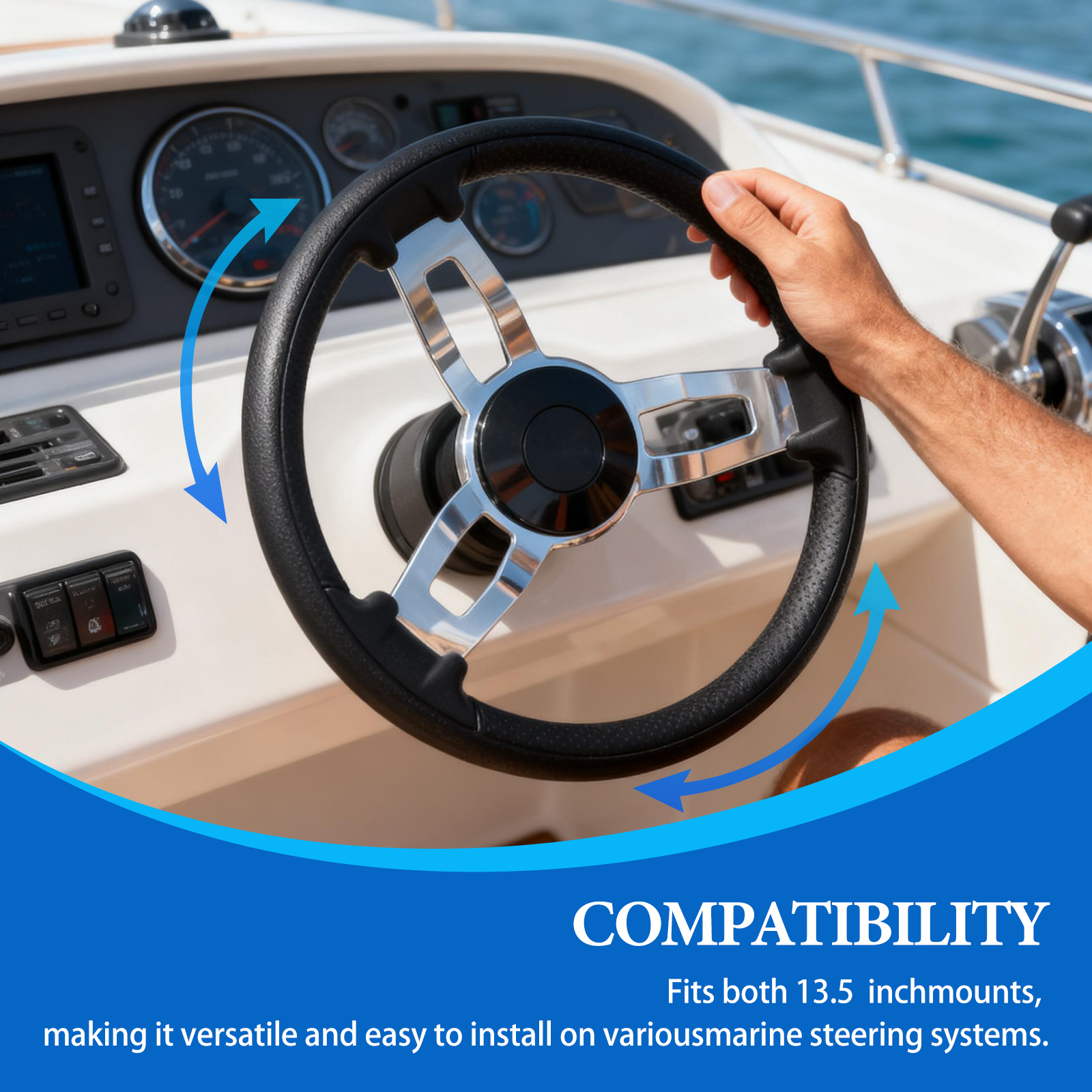 Boat Accessories Marine 13 Inc - Fishing Boat Steering Wheel review and price