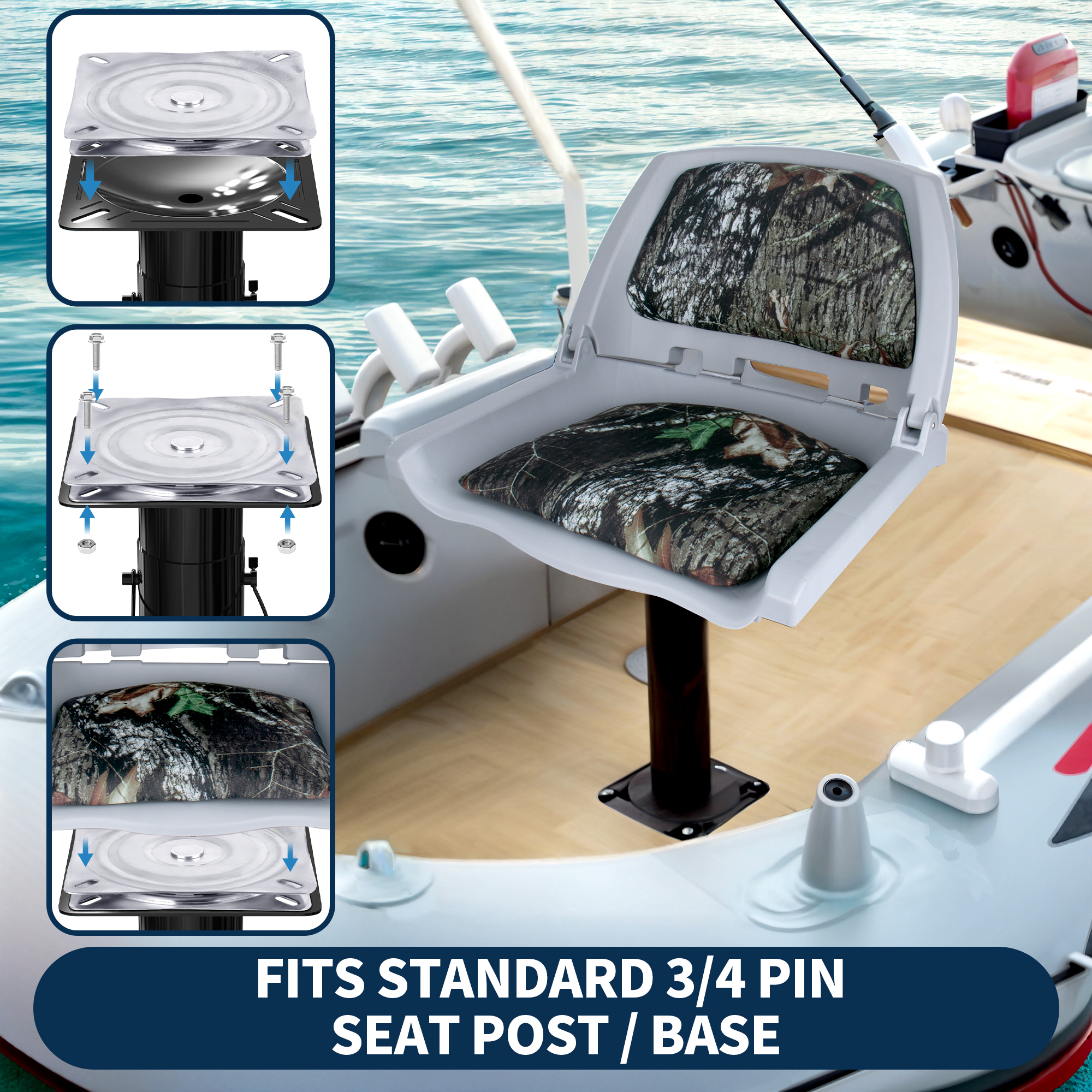 Boat Seat Swivel, 316 Stainles - Fishing Boat Steering Wheel review and price