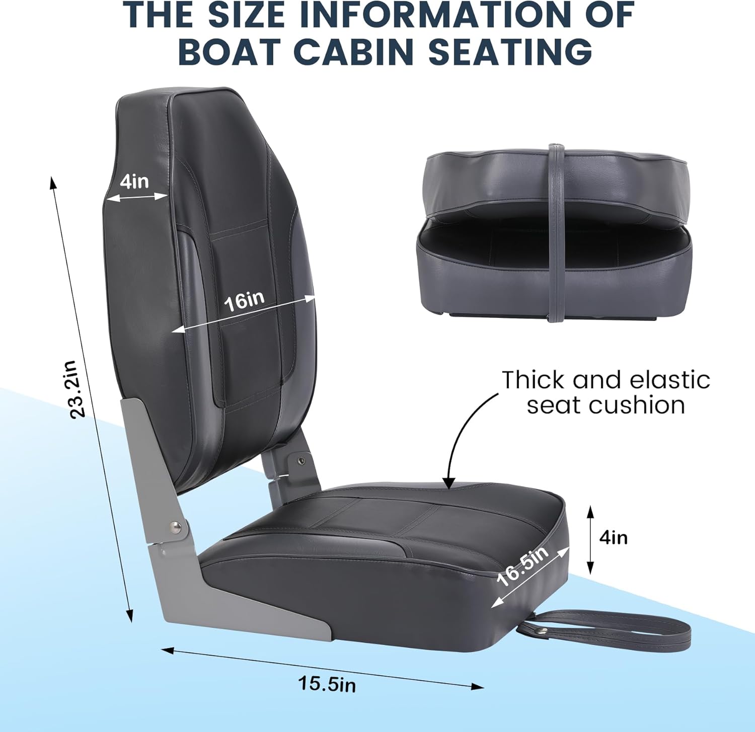 2 Pack Folding Boat Seats, Hig - Fishing Boat Seat review and price