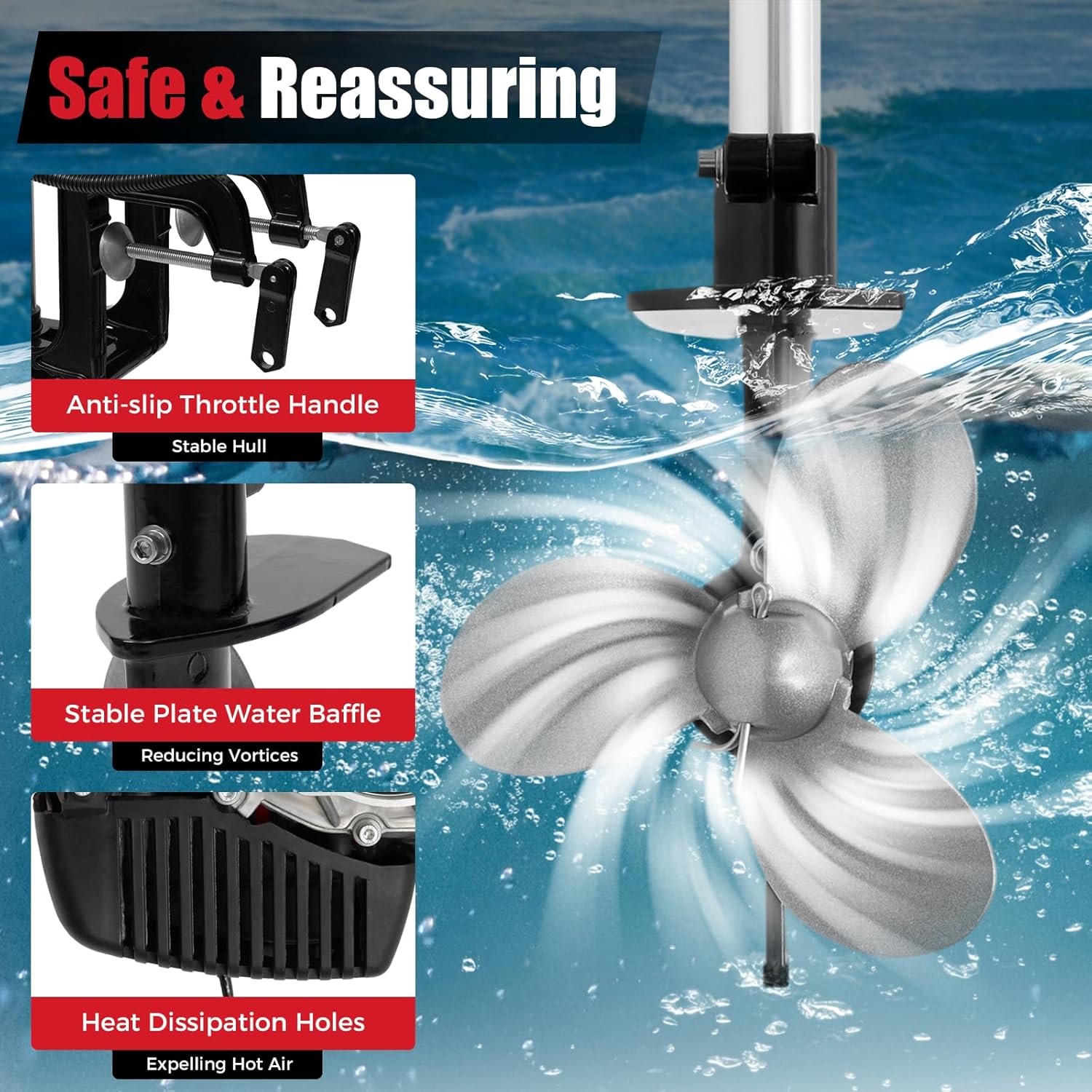 4HP Outboard Motor, 4 Stroke 5 - Fishing Boat Outboard Motor review and price