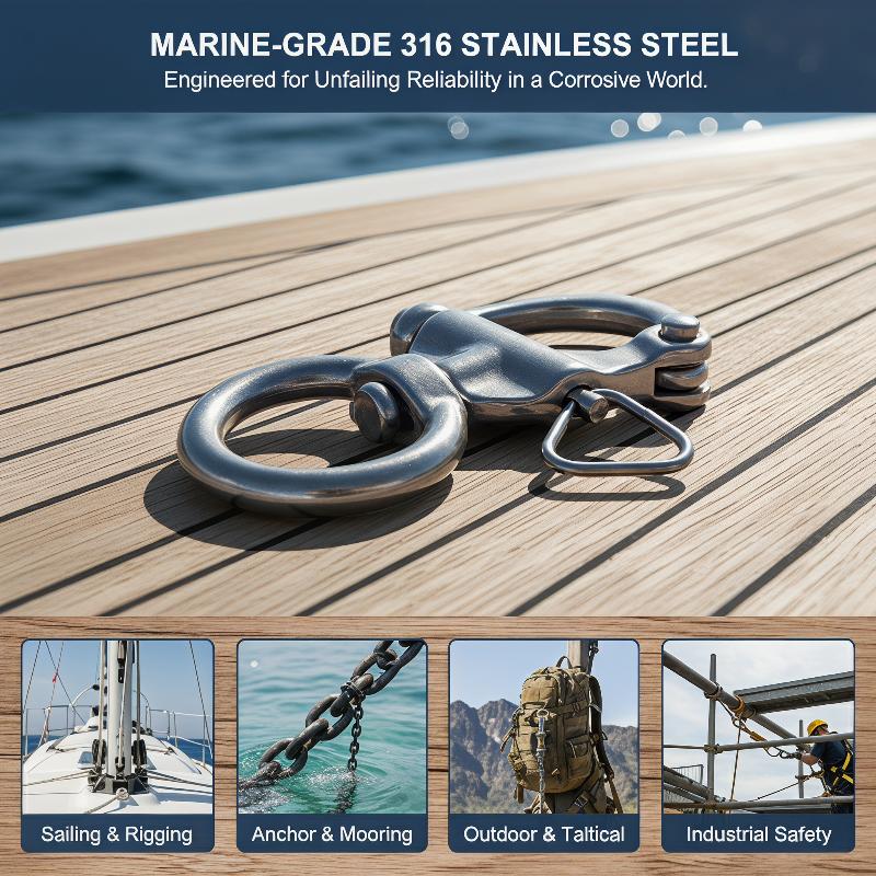 Marine Swivel Snap Shackle 316 - Fishing Boat Oar review and price