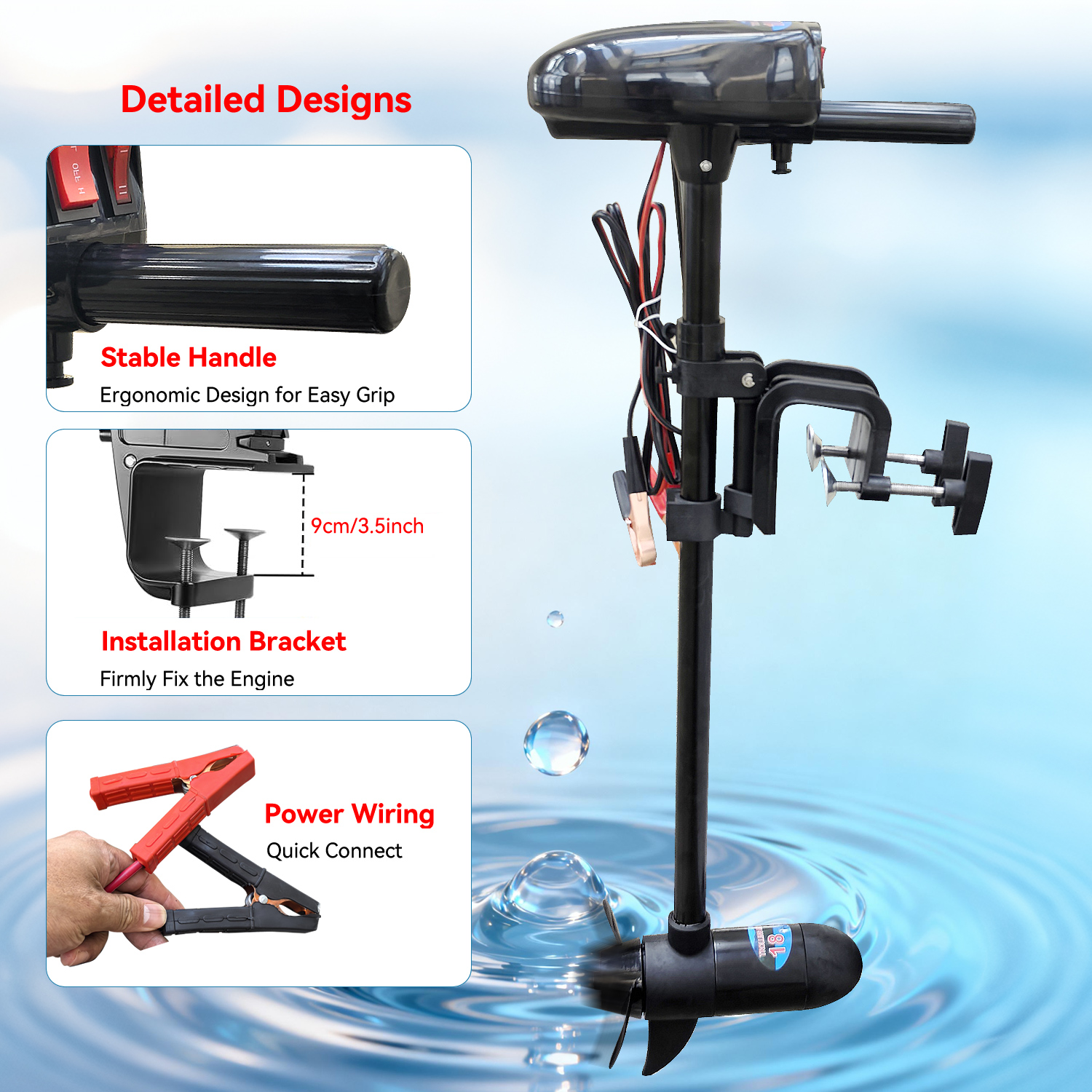 Electric Boat Motor 18LBS/28LB - Fishing Boat Trolling Motor review and price