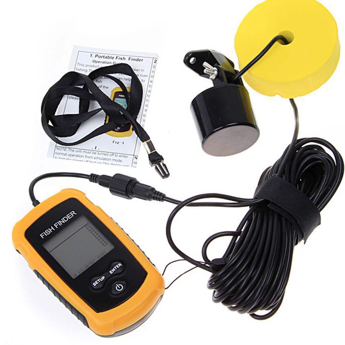 Alarm 100M Portable Sonar Fish - Fishing Boat Depth Finder review and price