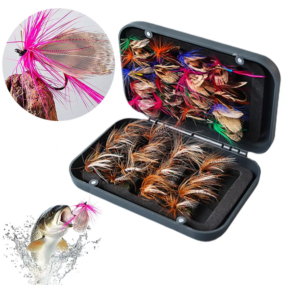 65 piece set of artificial fly - Fishing Boat Oar review and price