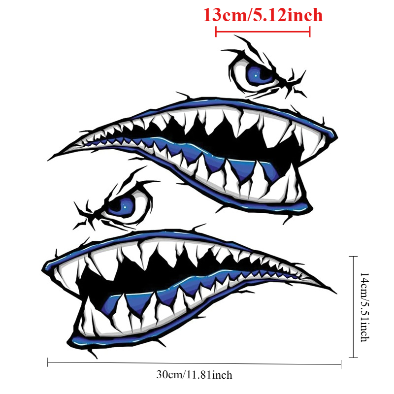 2PCS Shark Teeth Mouth Boat St - Fishing Boat Oar review and price