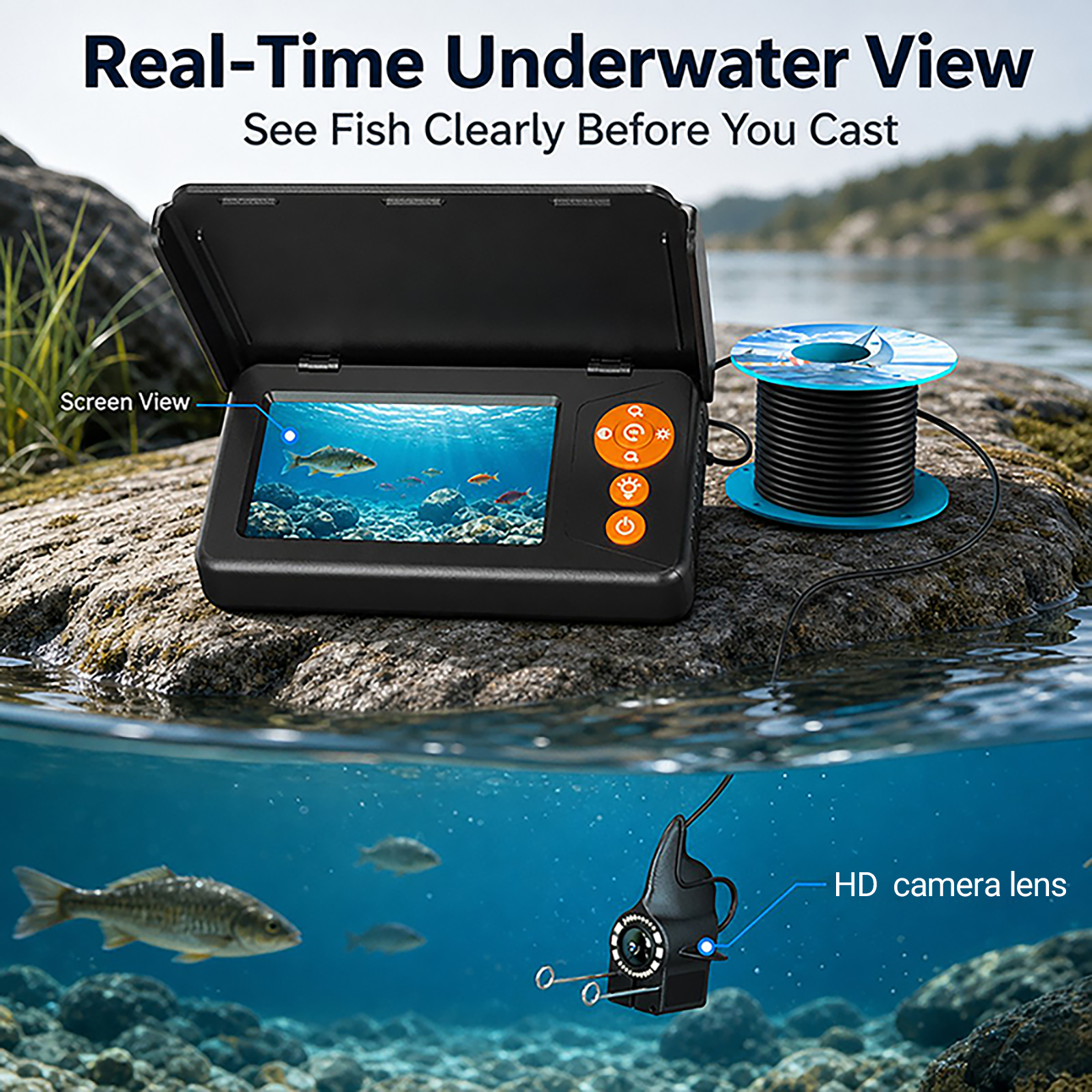 1080P HD Underwater Camera Fis - Fishing Boat Depth Finder review and price