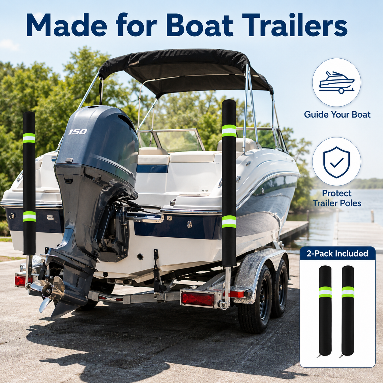 2Pcs Boat Trailer Guide Pole C - Fishing Boat Trailer review and price